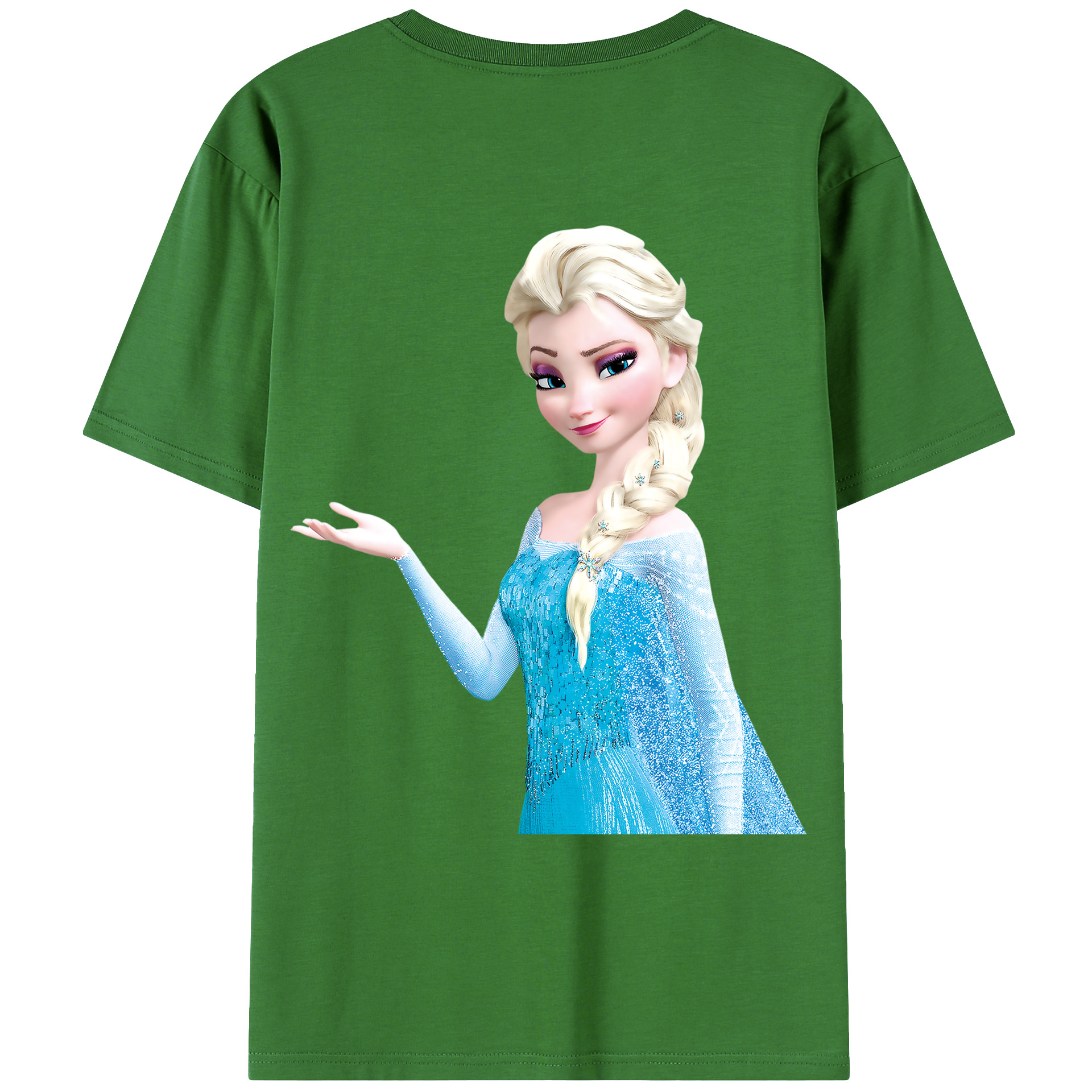 （画像用） アナと雪の女王 アンナ エルサ Frozen Anna Elsa レディース半袖Tシャツ(バックプリント)